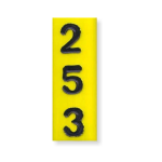 Dalton Knelnummer 12,5 cm - Geel - Eenzijdig bedrukt - 1 tot 3 stellig