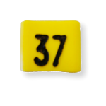 Dalton Enkelvoudig knelnummer 4cm - geel - Eenzijdigbedrukt - 2 cijfers